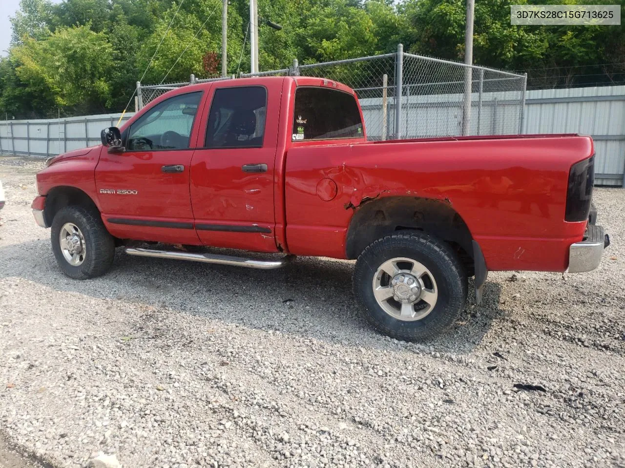 2005 Dodge Ram 2500 St VIN: 3D7KS28C15G713625 Lot: 74207464