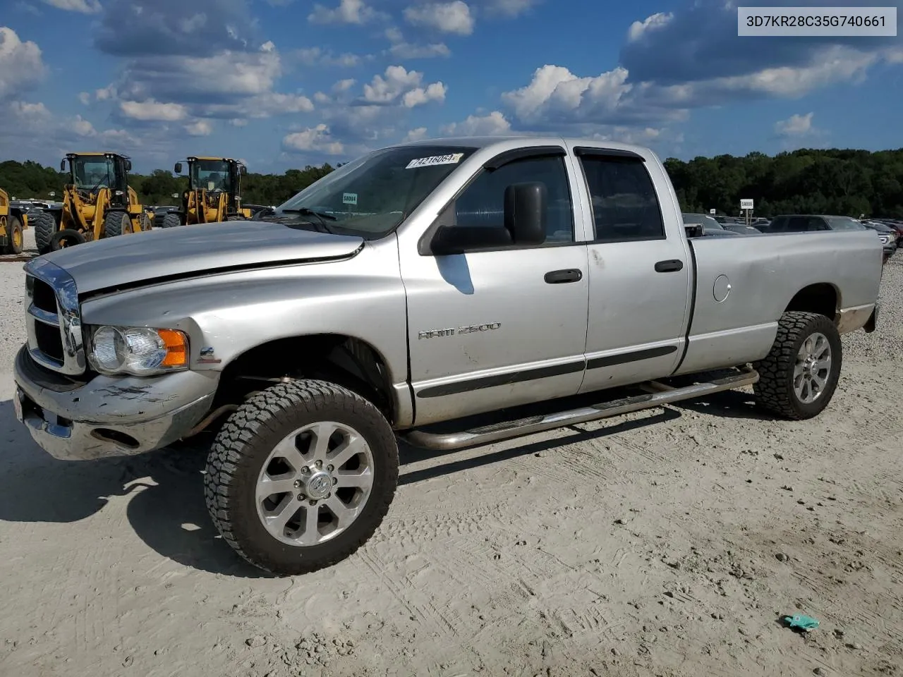 2005 Dodge Ram 2500 St VIN: 3D7KR28C35G740661 Lot: 74216064