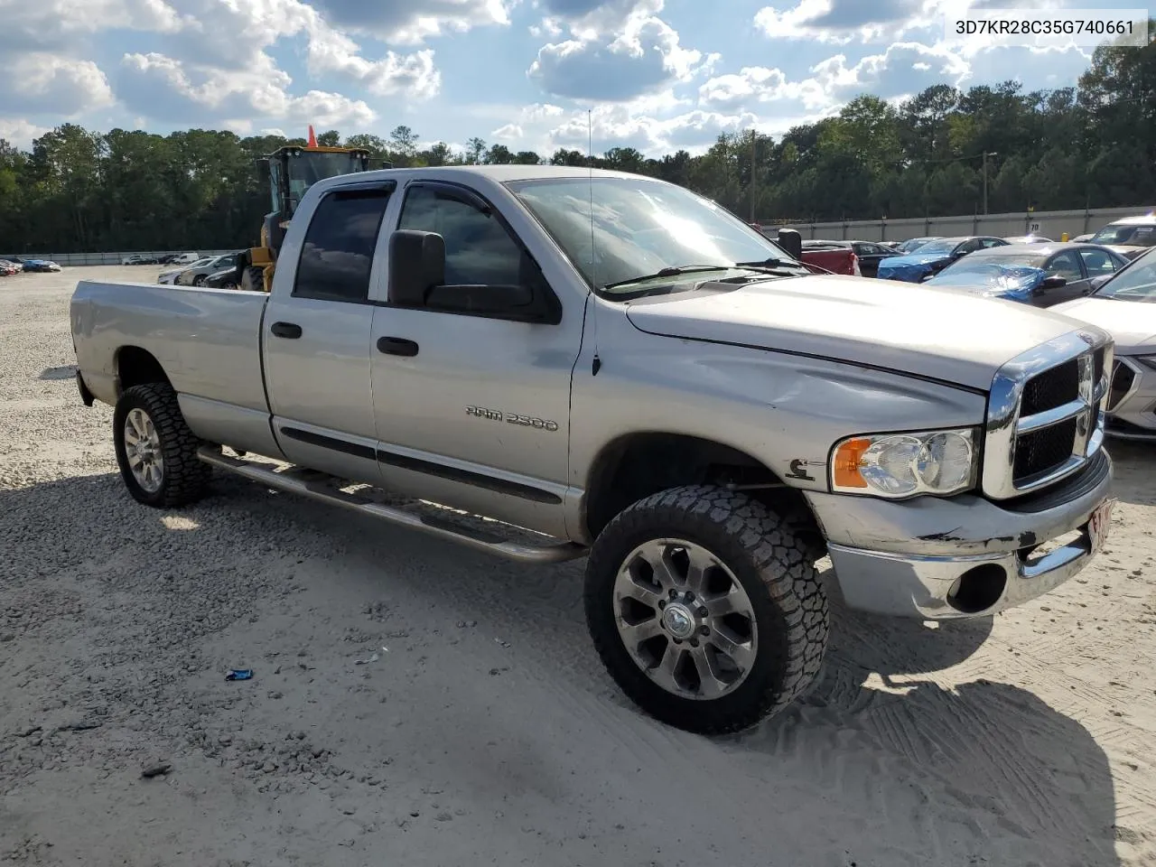 2005 Dodge Ram 2500 St VIN: 3D7KR28C35G740661 Lot: 74216064