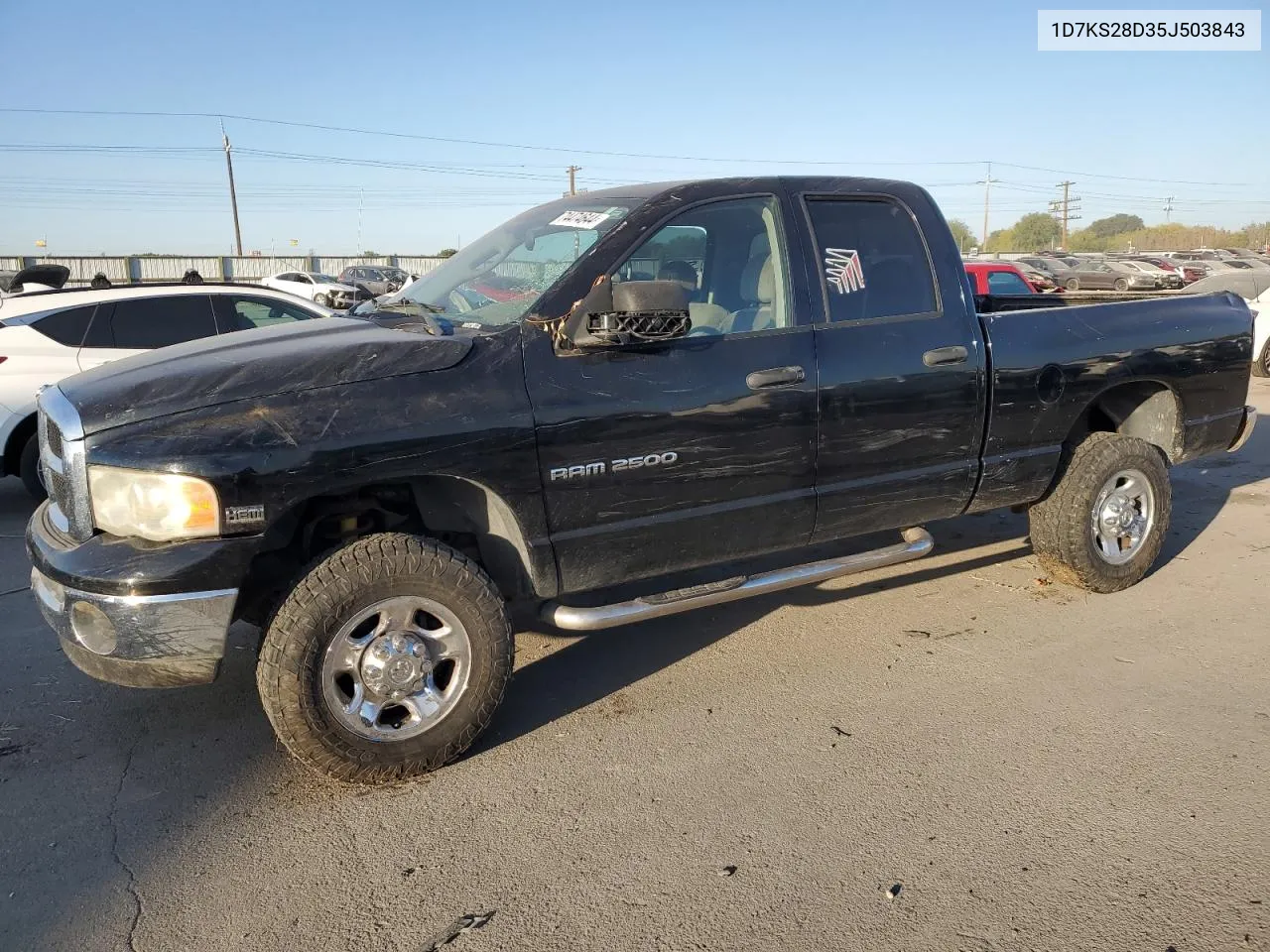 2005 Dodge Ram 2500 St VIN: 1D7KS28D35J503843 Lot: 74474644