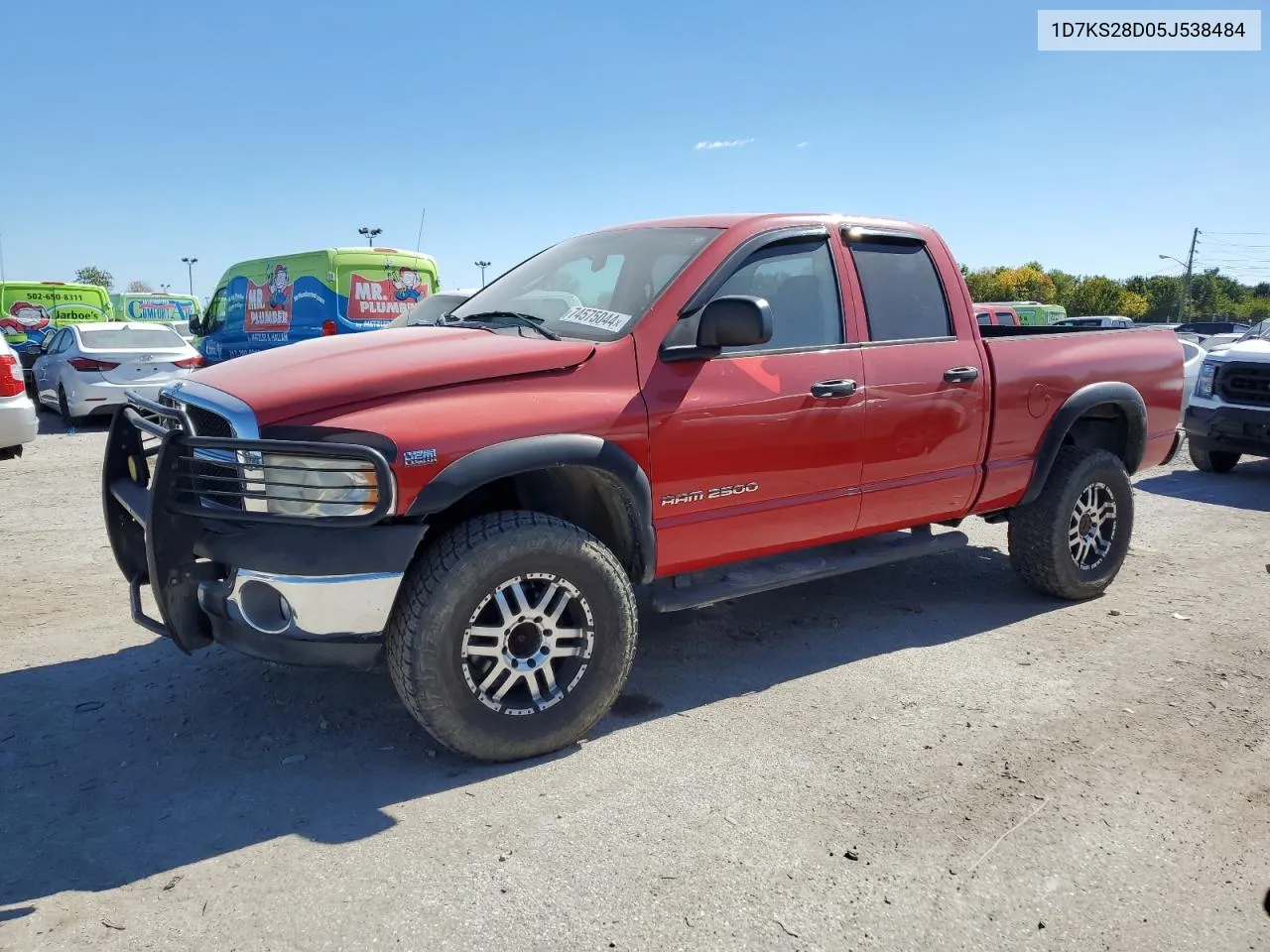 2005 Dodge Ram 2500 St VIN: 1D7KS28D05J538484 Lot: 74575044