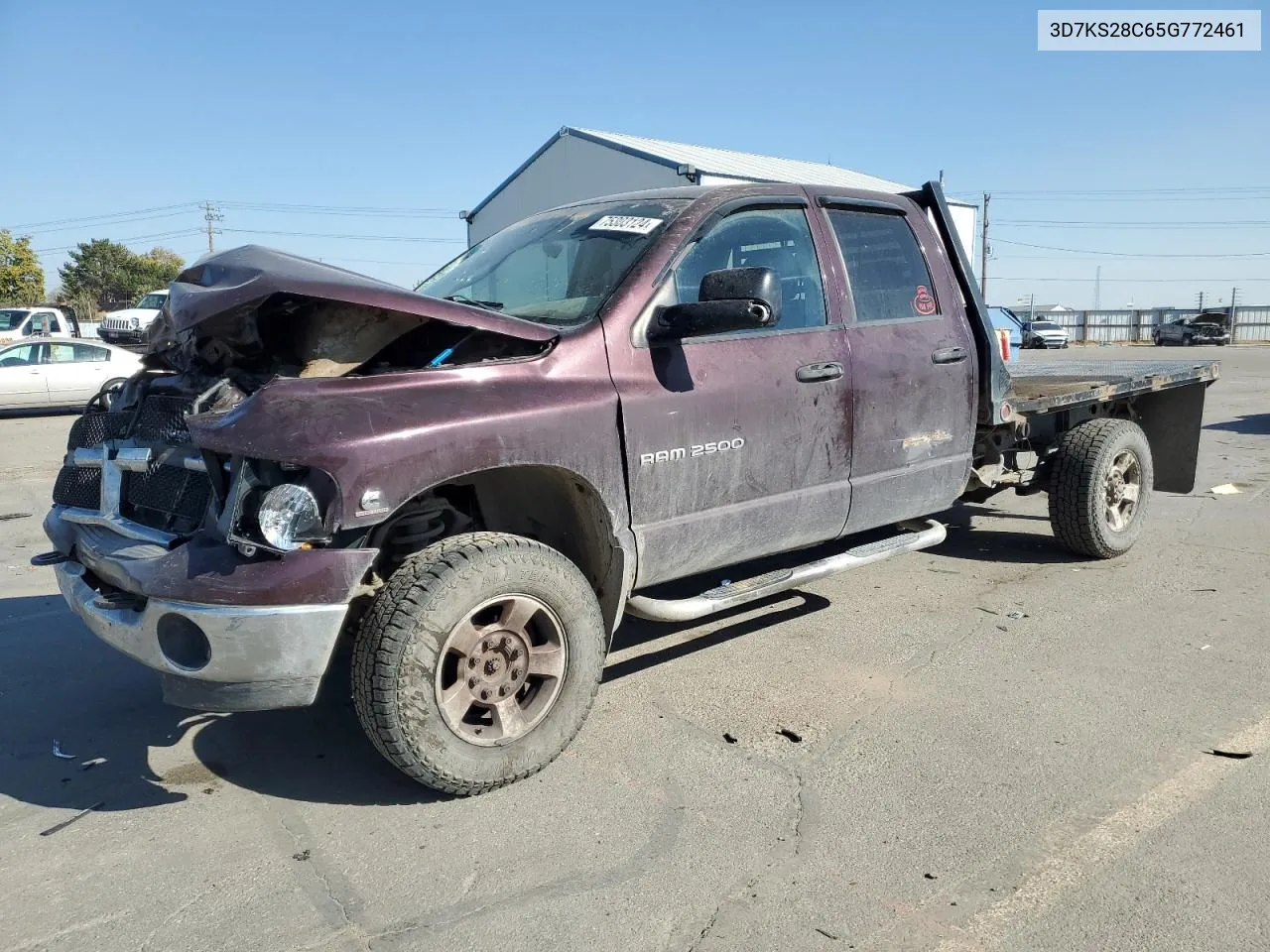 2005 Dodge Ram 2500 St VIN: 3D7KS28C65G772461 Lot: 75303124