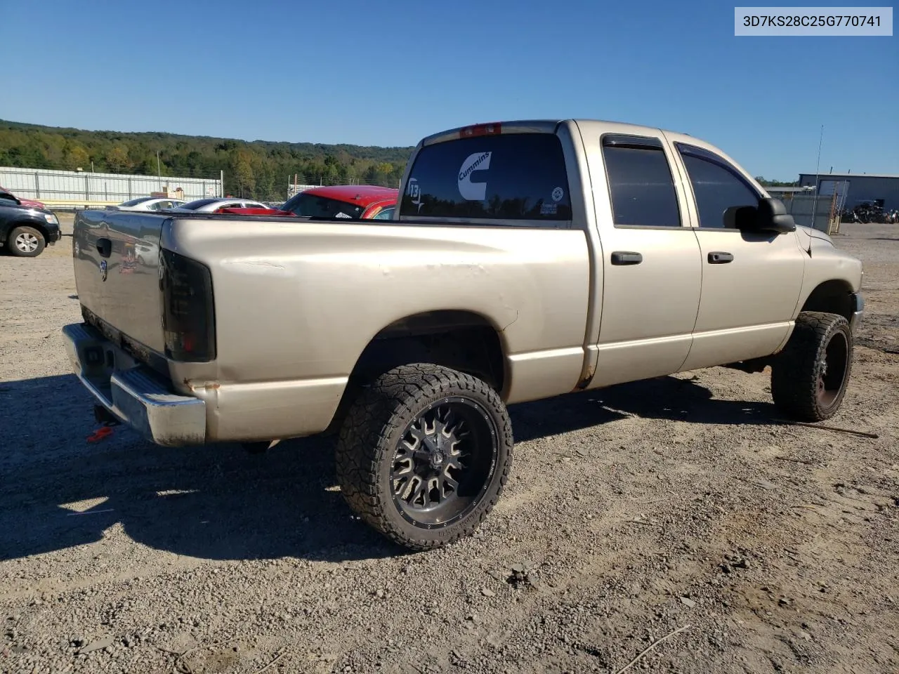 2005 Dodge Ram 2500 St VIN: 3D7KS28C25G770741 Lot: 75347064