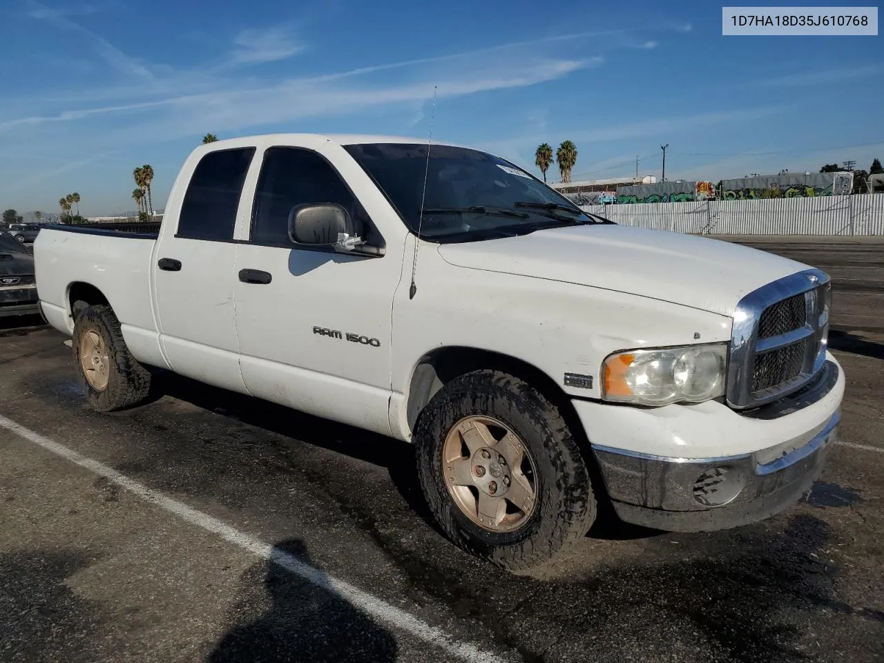 2005 Dodge Ram 1500 St VIN: 1D7HA18D35J610768 Lot: 75470614