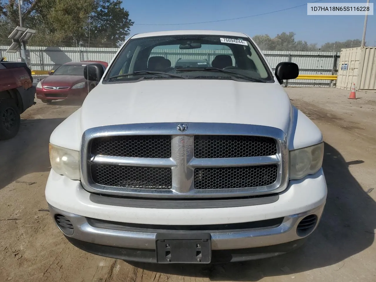 2005 Dodge Ram 1500 St VIN: 1D7HA18N65S116228 Lot: 76094244