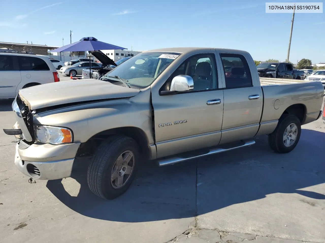 2005 Dodge Ram 1500 St VIN: 1D7HA18N15S190754 Lot: 77034354