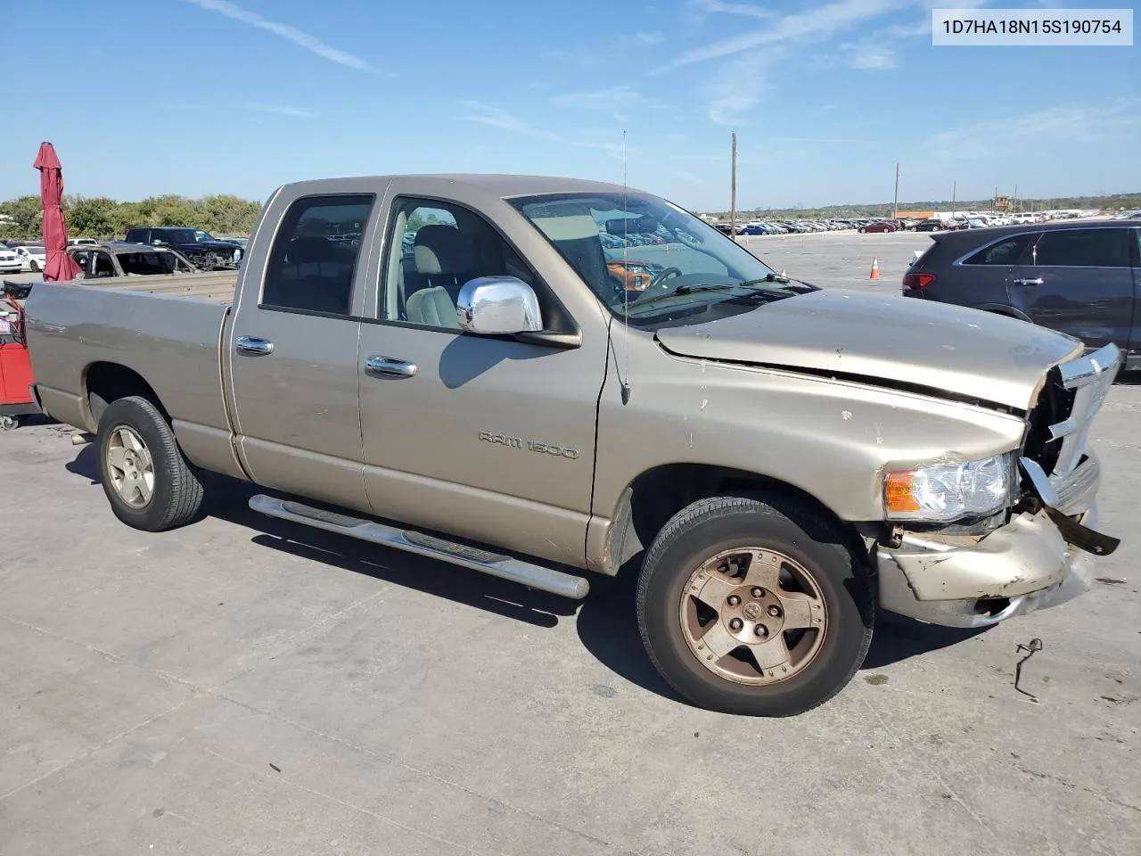 2005 Dodge Ram 1500 St VIN: 1D7HA18N15S190754 Lot: 77034354