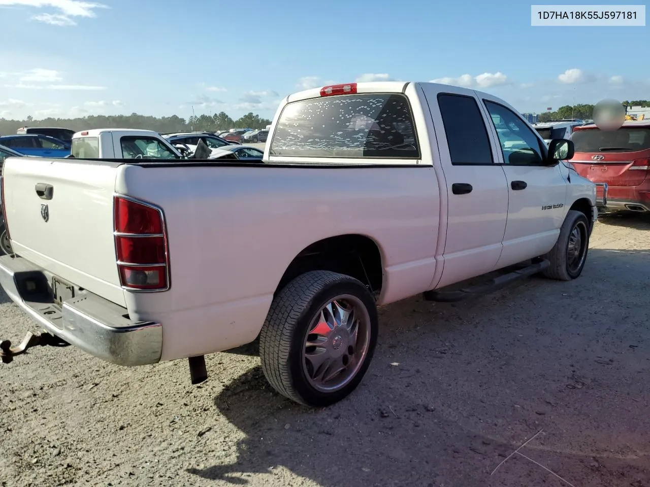 2005 Dodge Ram 1500 St VIN: 1D7HA18K55J597181 Lot: 77262604