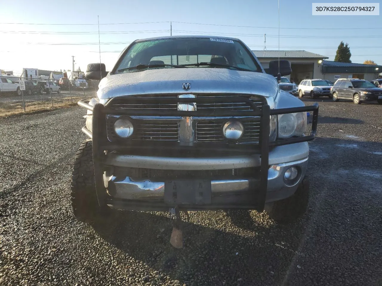 2005 Dodge Ram 2500 St VIN: 3D7KS28C25G794327 Lot: 78183304