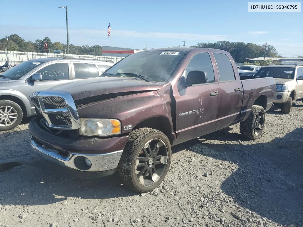 2005 Dodge Ram 1500 St VIN: 1D7HU18D15S340795 Lot: 78553684