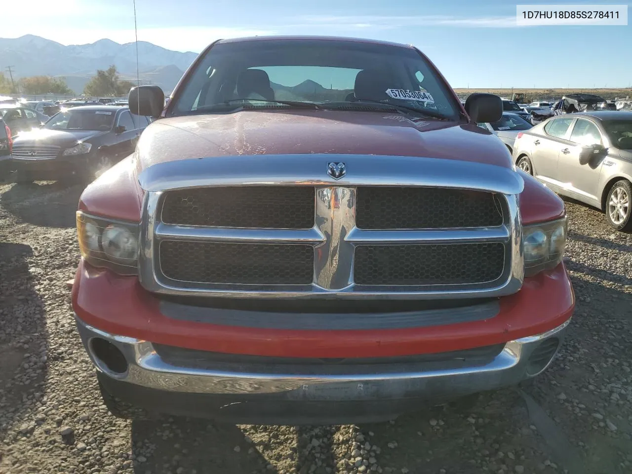 2005 Dodge Ram 1500 St VIN: 1D7HU18D85S278411 Lot: 79262274