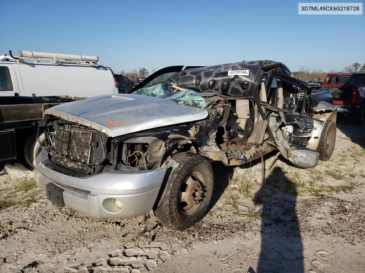 2006 Dodge Ram 3500 VIN: 3D7ML49CX6G218728 Lot: 43792244