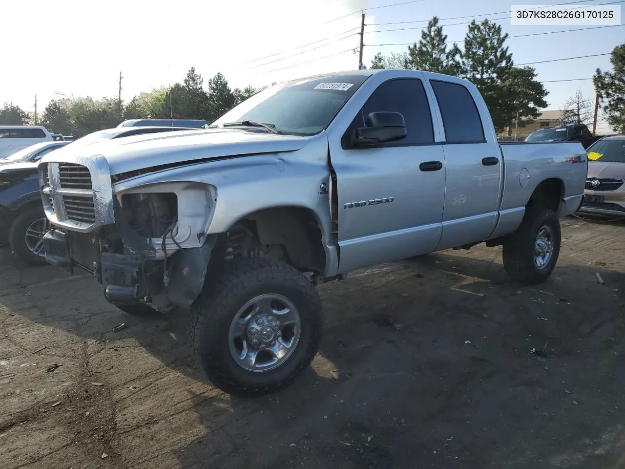 2006 Dodge Ram 2500 St VIN: 3D7KS28C26G170125 Lot: 52231974