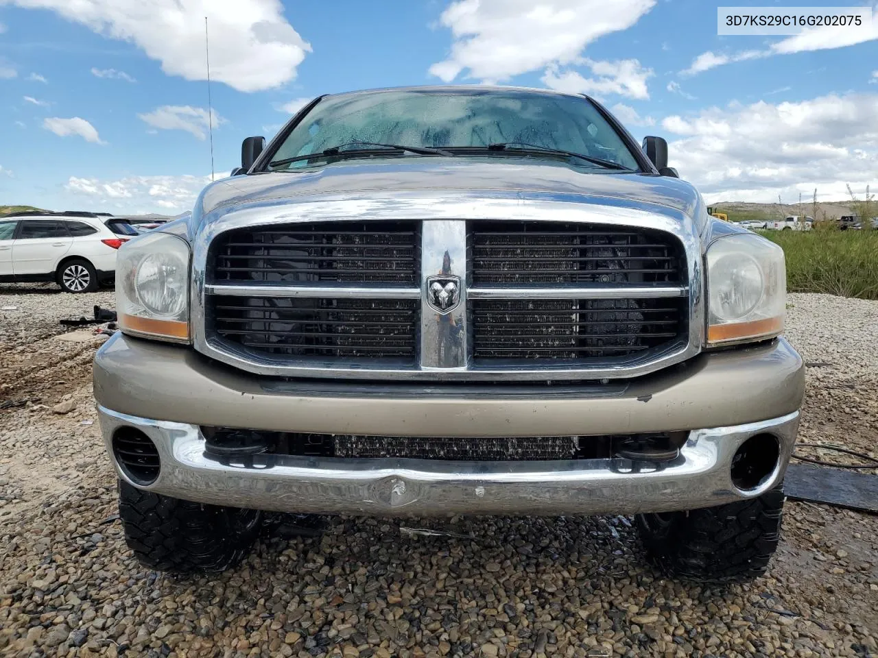 2006 Dodge Ram 2500 VIN: 3D7KS29C16G202075 Lot: 53864034