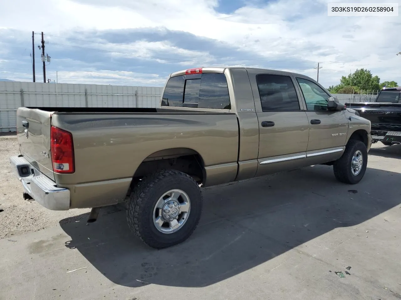 2006 Dodge Ram 1500 VIN: 3D3KS19D26G258904 Lot: 57295904