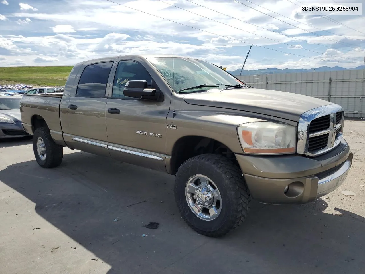 2006 Dodge Ram 1500 VIN: 3D3KS19D26G258904 Lot: 57295904