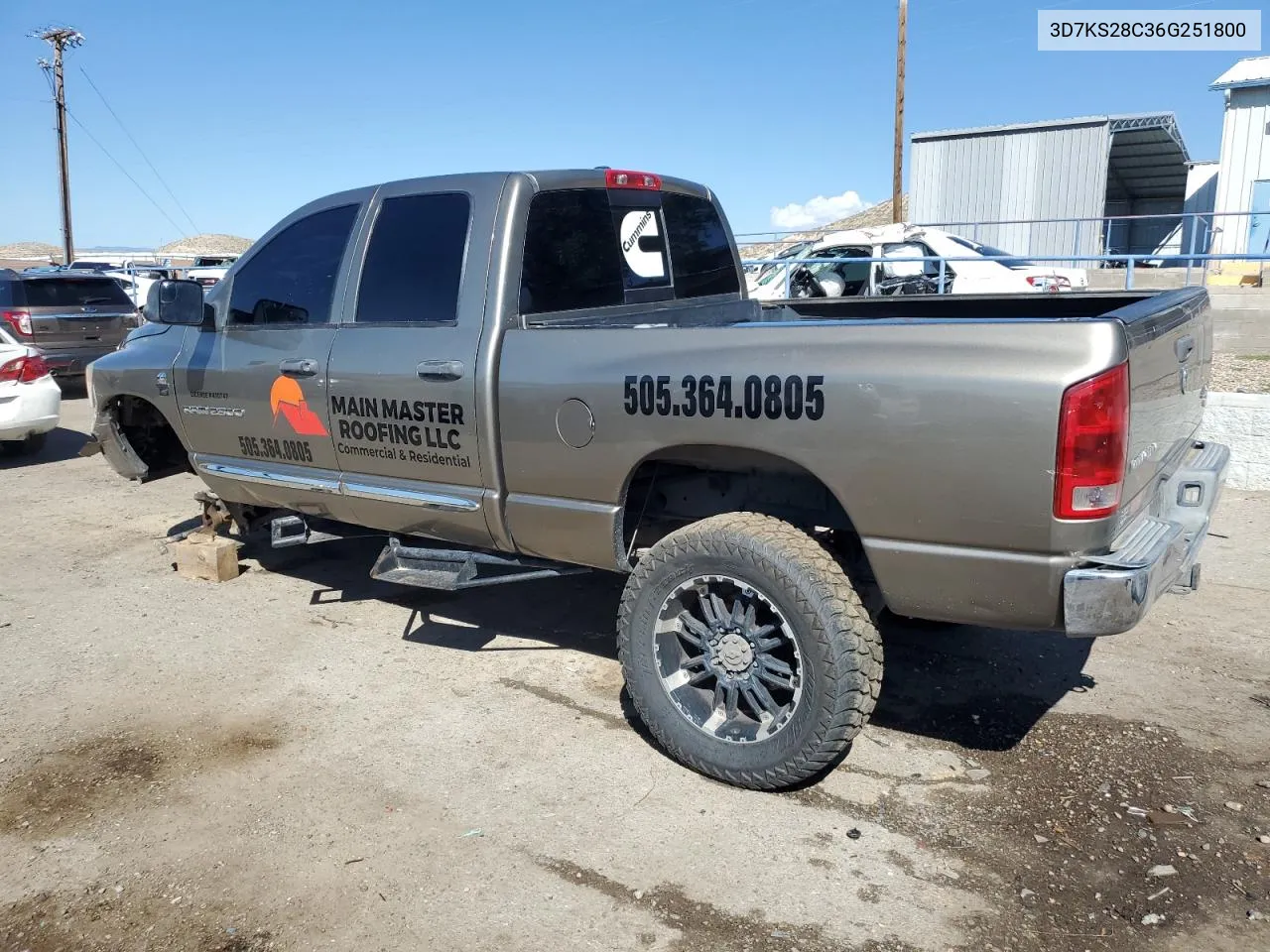 2006 Dodge Ram 2500 St VIN: 3D7KS28C36G251800 Lot: 67172244