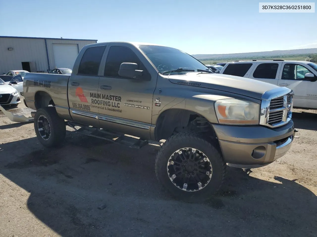 2006 Dodge Ram 2500 St VIN: 3D7KS28C36G251800 Lot: 67172244