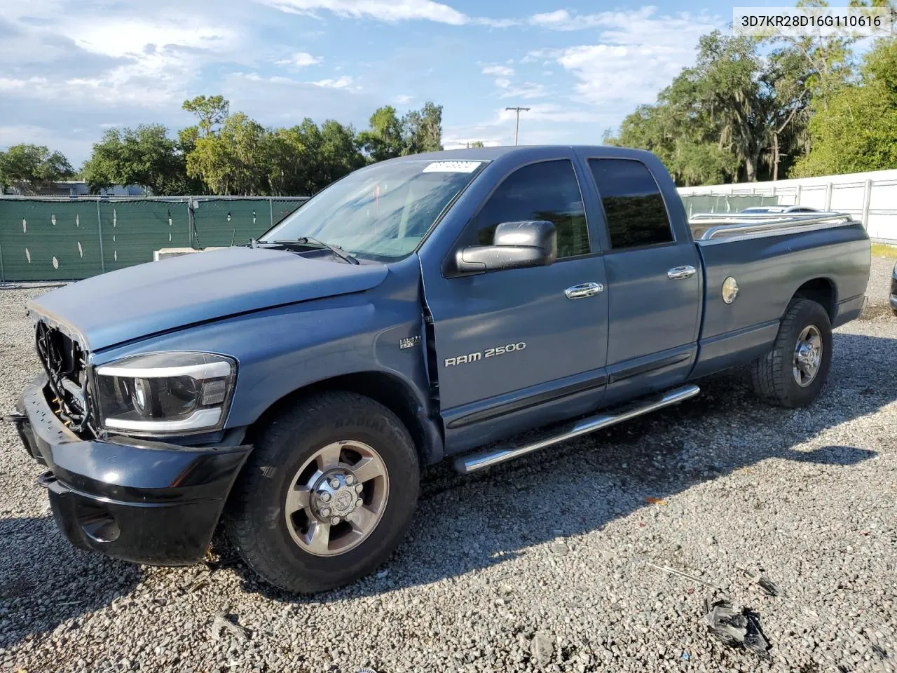 2006 Dodge Ram 2500 St VIN: 3D7KR28D16G110616 Lot: 68149324