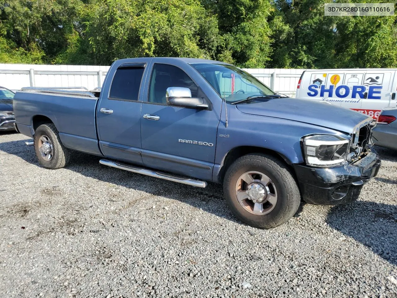 2006 Dodge Ram 2500 St VIN: 3D7KR28D16G110616 Lot: 68149324