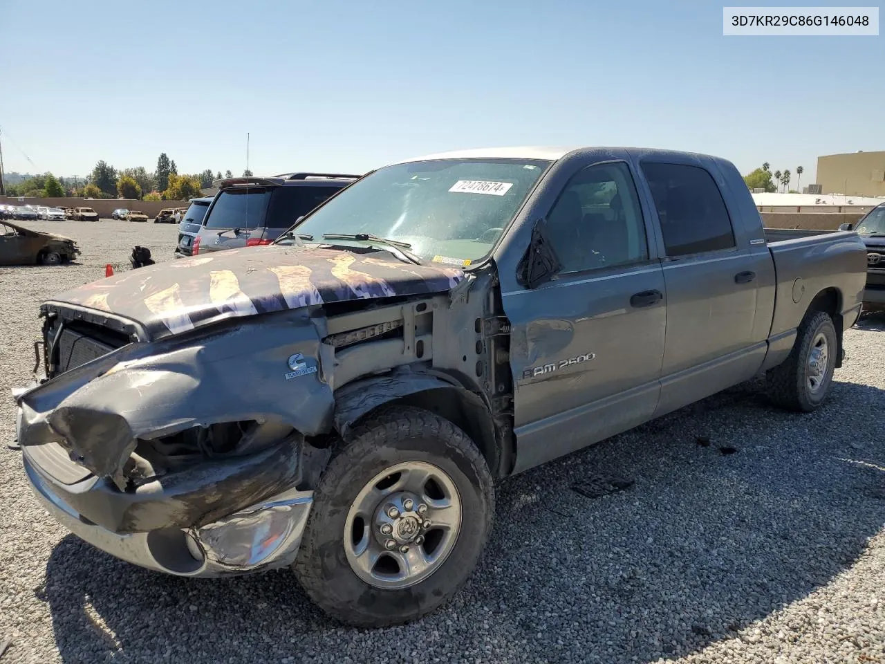 2006 Dodge Ram 2500 VIN: 3D7KR29C86G146048 Lot: 72478674