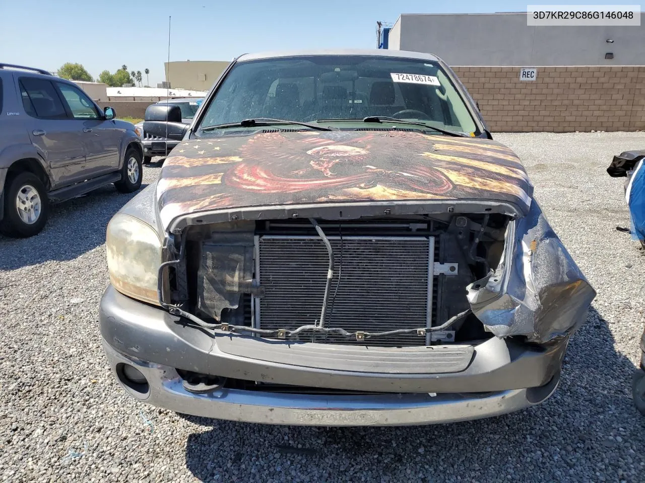 2006 Dodge Ram 2500 VIN: 3D7KR29C86G146048 Lot: 72478674