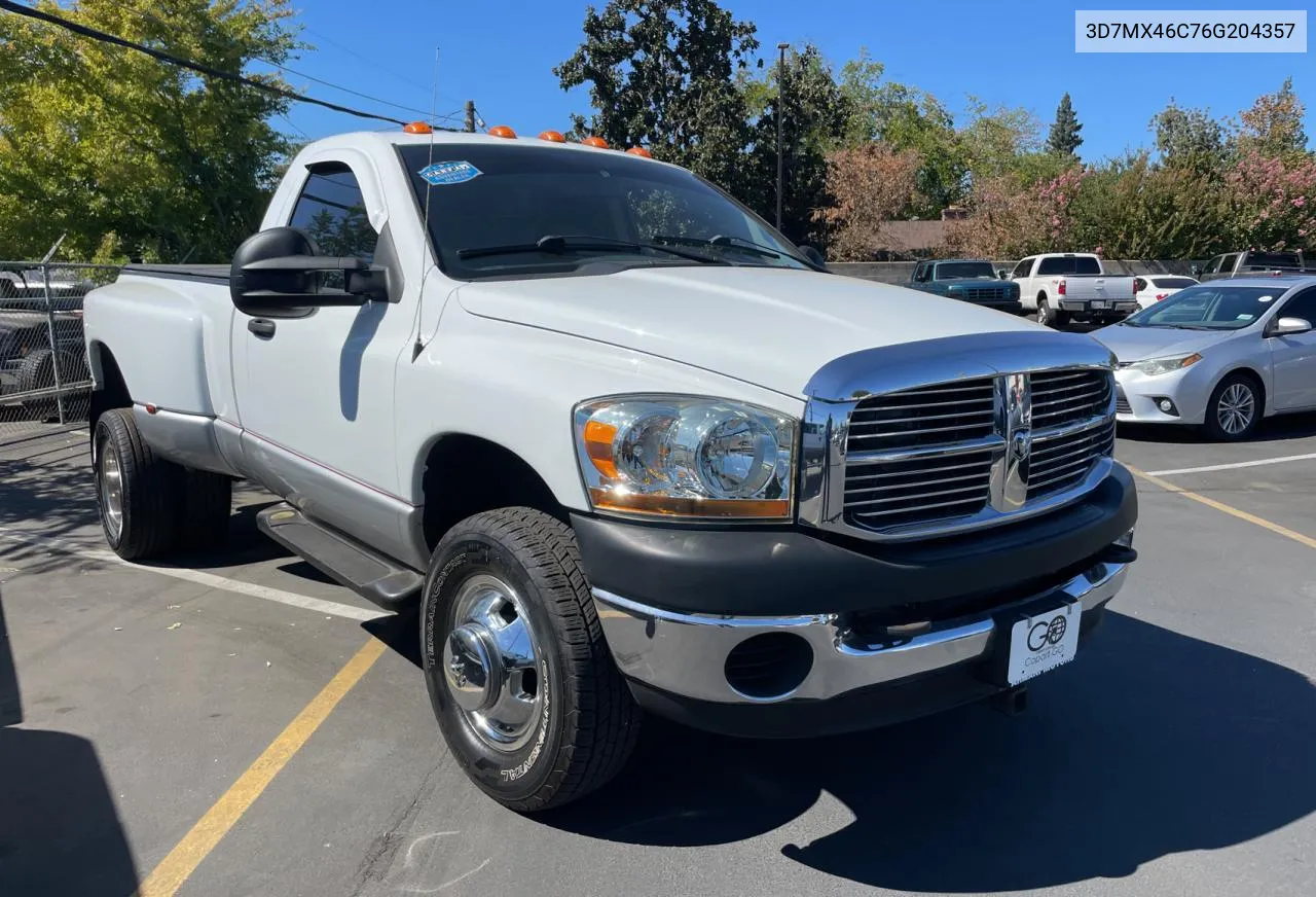 3D7MX46C76G204357 2006 Dodge Ram 3500 St