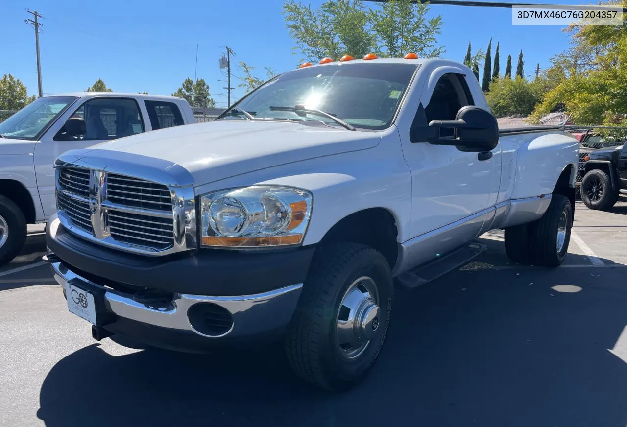 2006 Dodge Ram 3500 St VIN: 3D7MX46C76G204357 Lot: 73567364