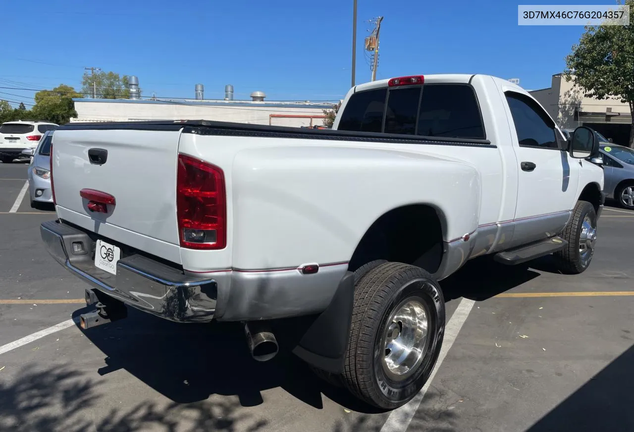 2006 Dodge Ram 3500 St VIN: 3D7MX46C76G204357 Lot: 73567364