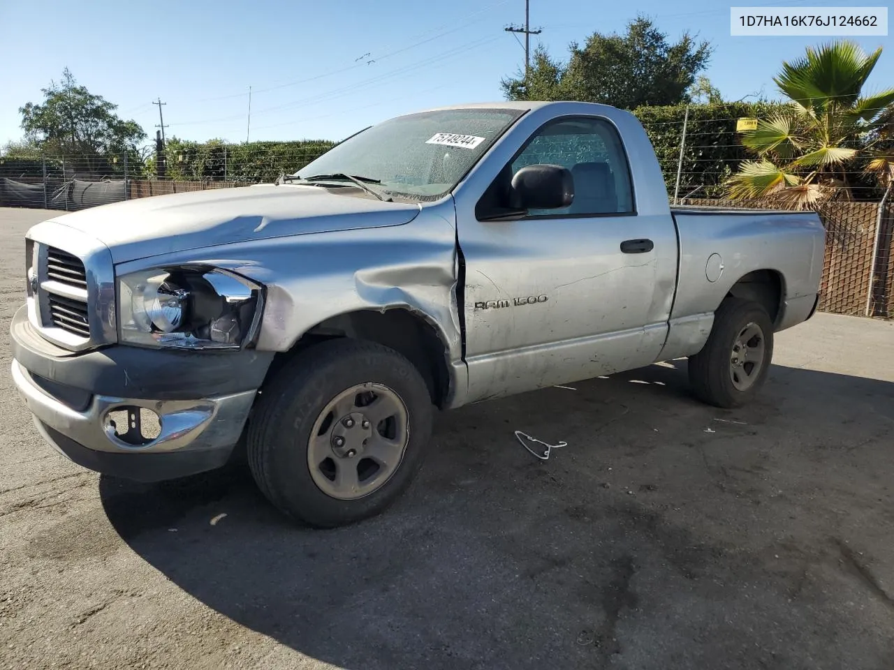 2006 Dodge Ram 1500 St VIN: 1D7HA16K76J124662 Lot: 75749244