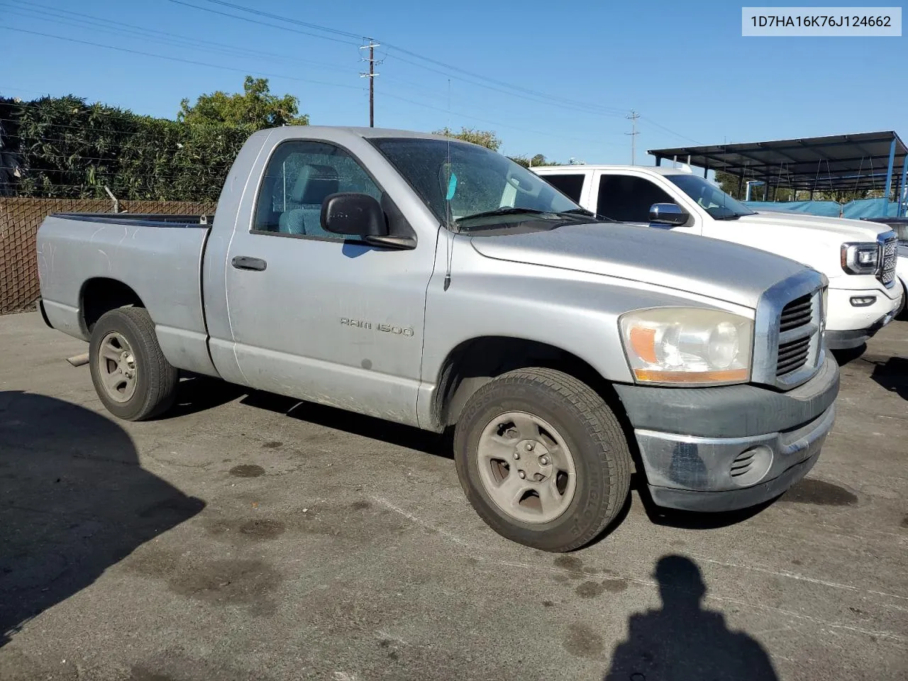 2006 Dodge Ram 1500 St VIN: 1D7HA16K76J124662 Lot: 75749244