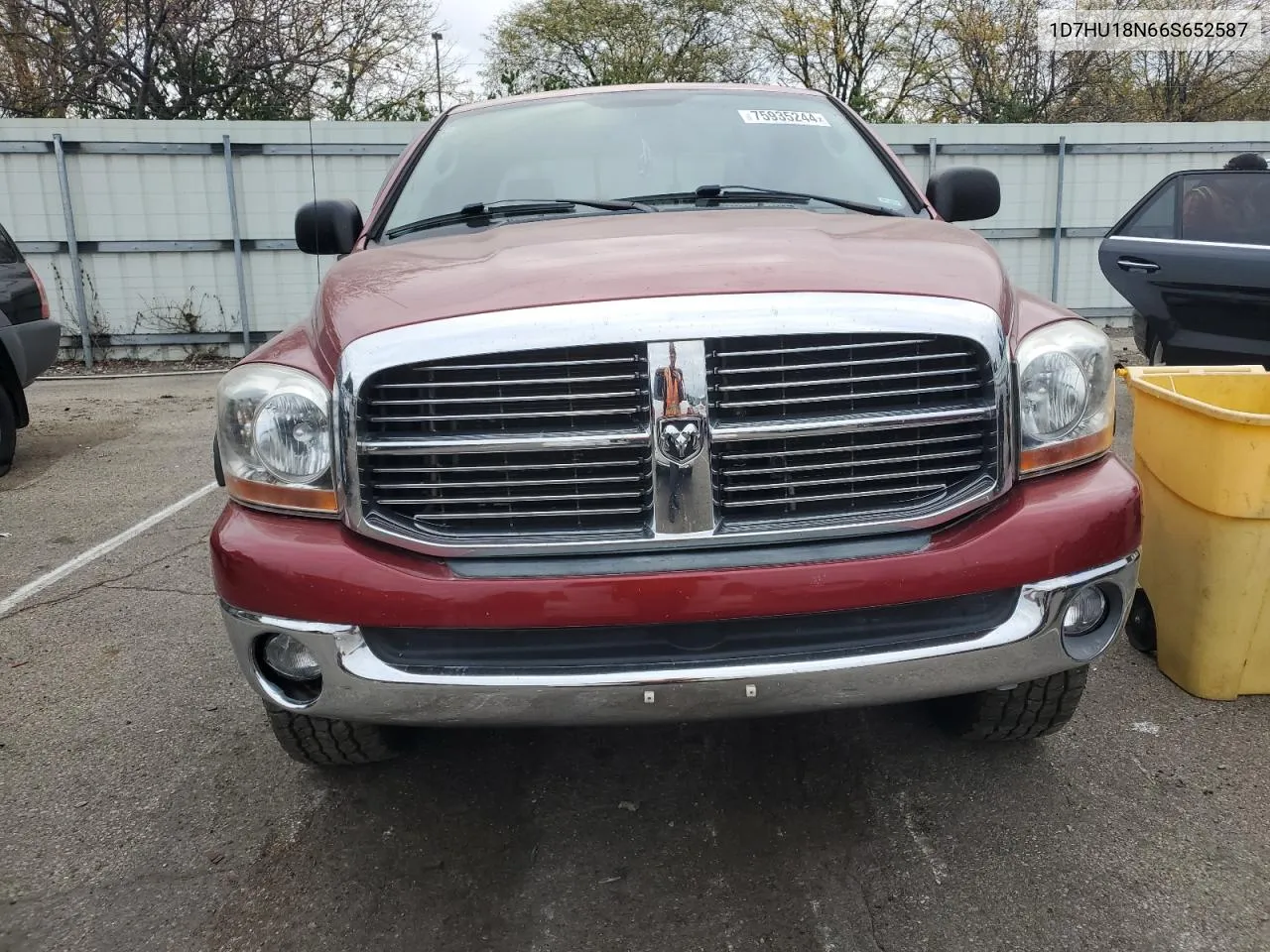 2006 Dodge Ram 1500 St VIN: 1D7HU18N66S652587 Lot: 75935244