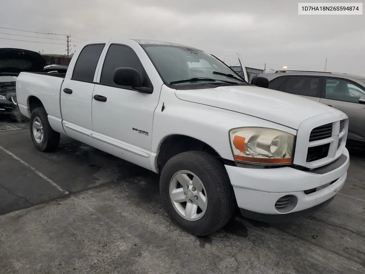 2006 Dodge Ram 1500 St VIN: 1D7HA18N26S594874 Lot: 76115234