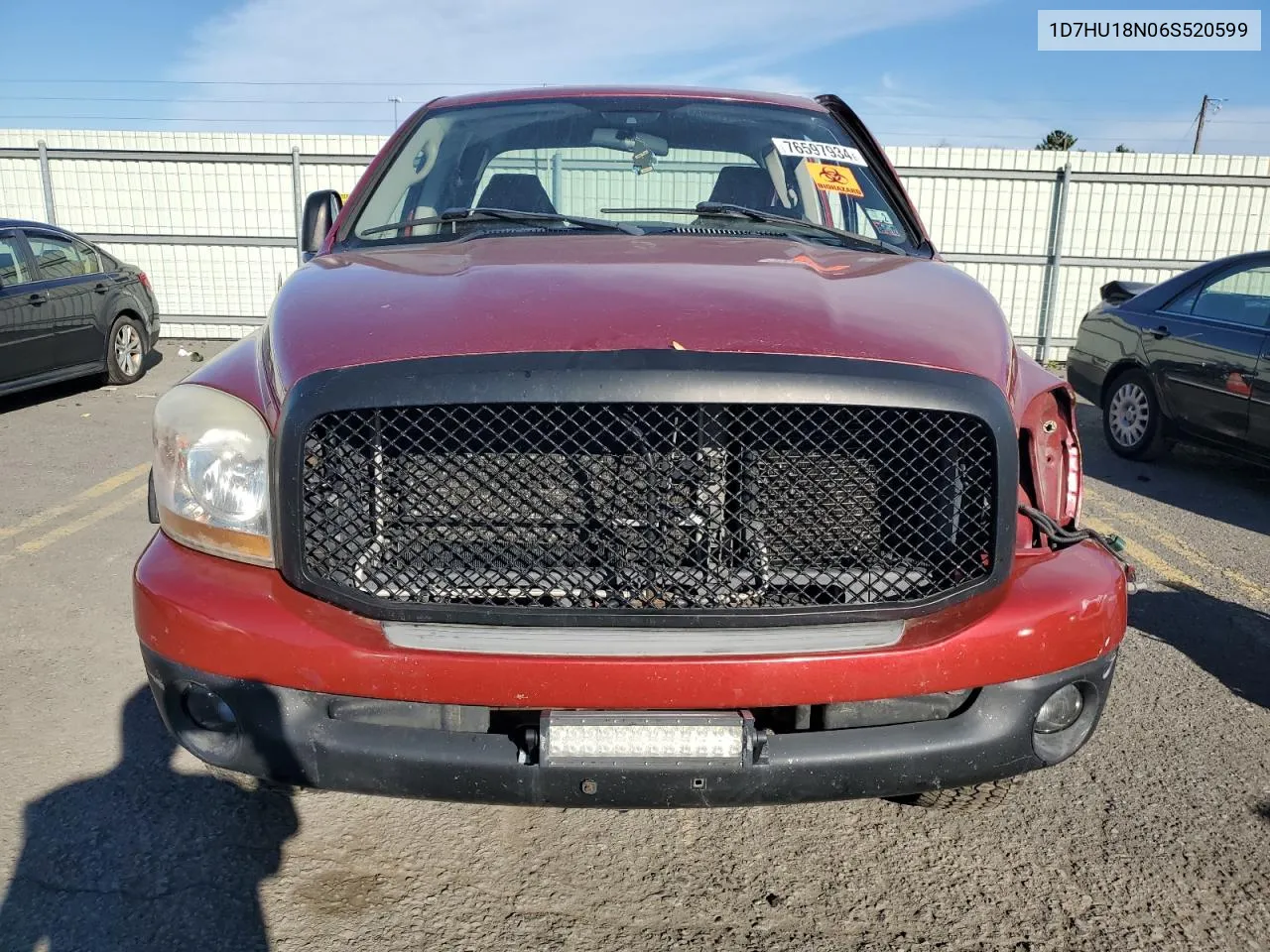 2006 Dodge Ram 1500 St VIN: 1D7HU18N06S520599 Lot: 76597934