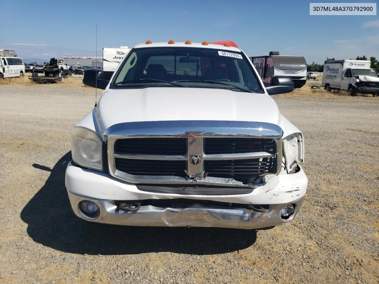 2007 Dodge Ram 3500 St VIN: 3D7ML48A37G792900 Lot: 68172994