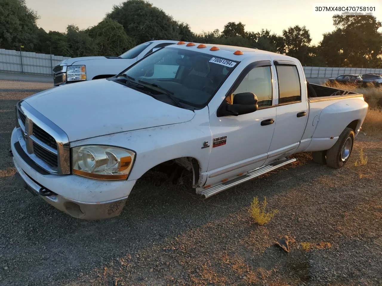 2007 Dodge Ram 3500 St VIN: 3D7MX48C47G758101 Lot: 70061294