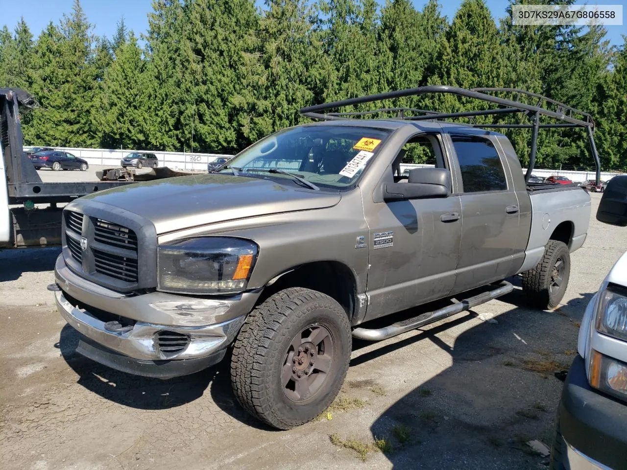 2007 Dodge Ram 2500 VIN: 3D7KS29A67G806558 Lot: 70134744