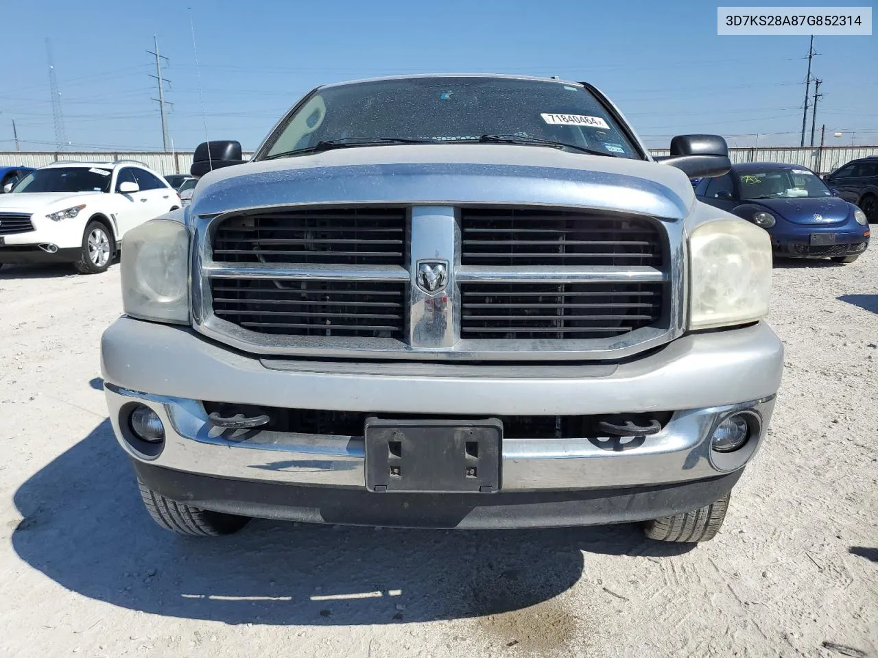 2007 Dodge Ram 2500 St VIN: 3D7KS28A87G852314 Lot: 71840464