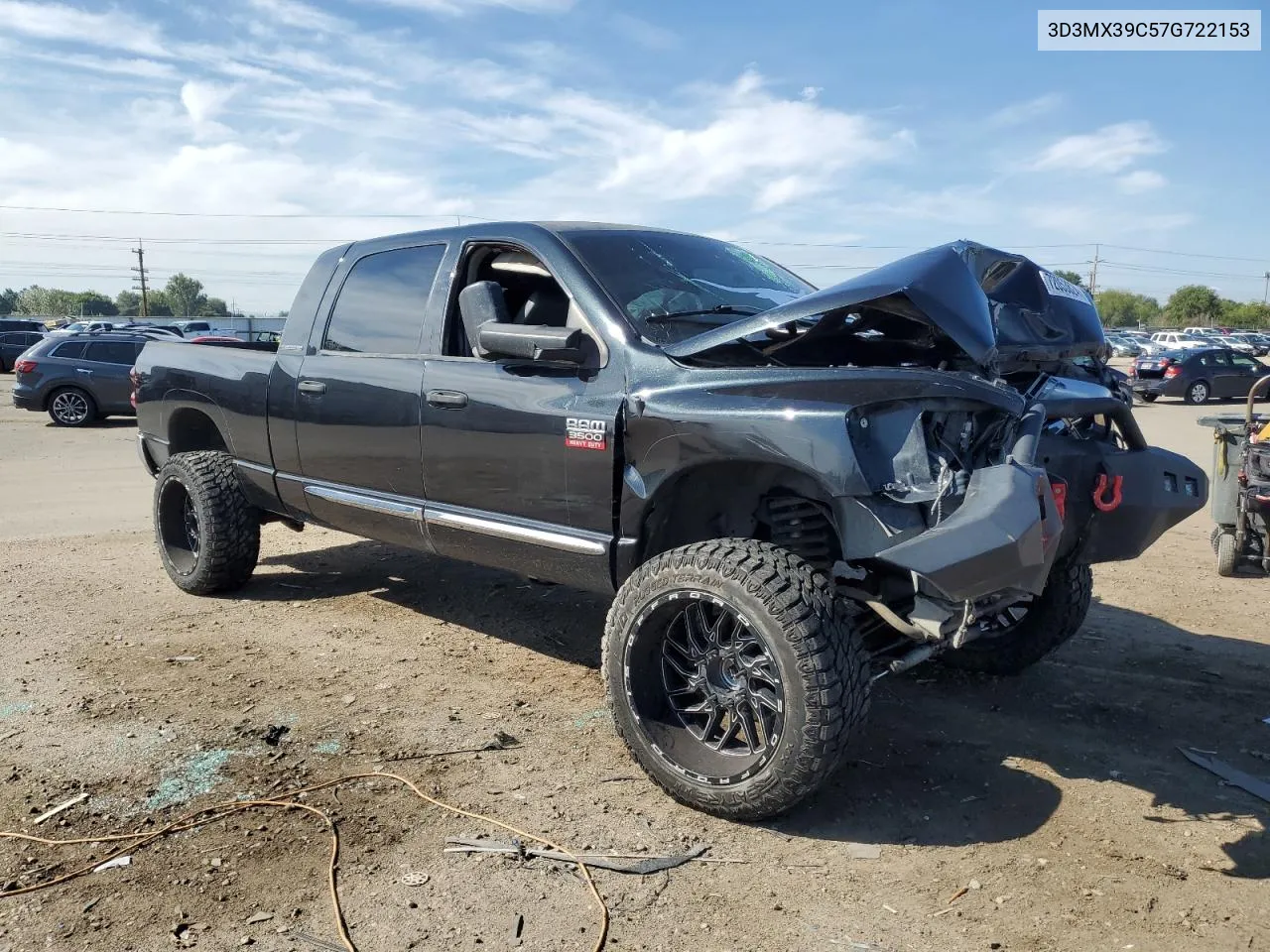 2007 Dodge Ram 3500 VIN: 3D3MX39C57G722153 Lot: 72053824