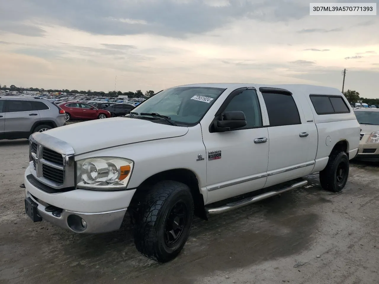 2007 Dodge Ram 3500 VIN: 3D7ML39A57G771393 Lot: 72651924