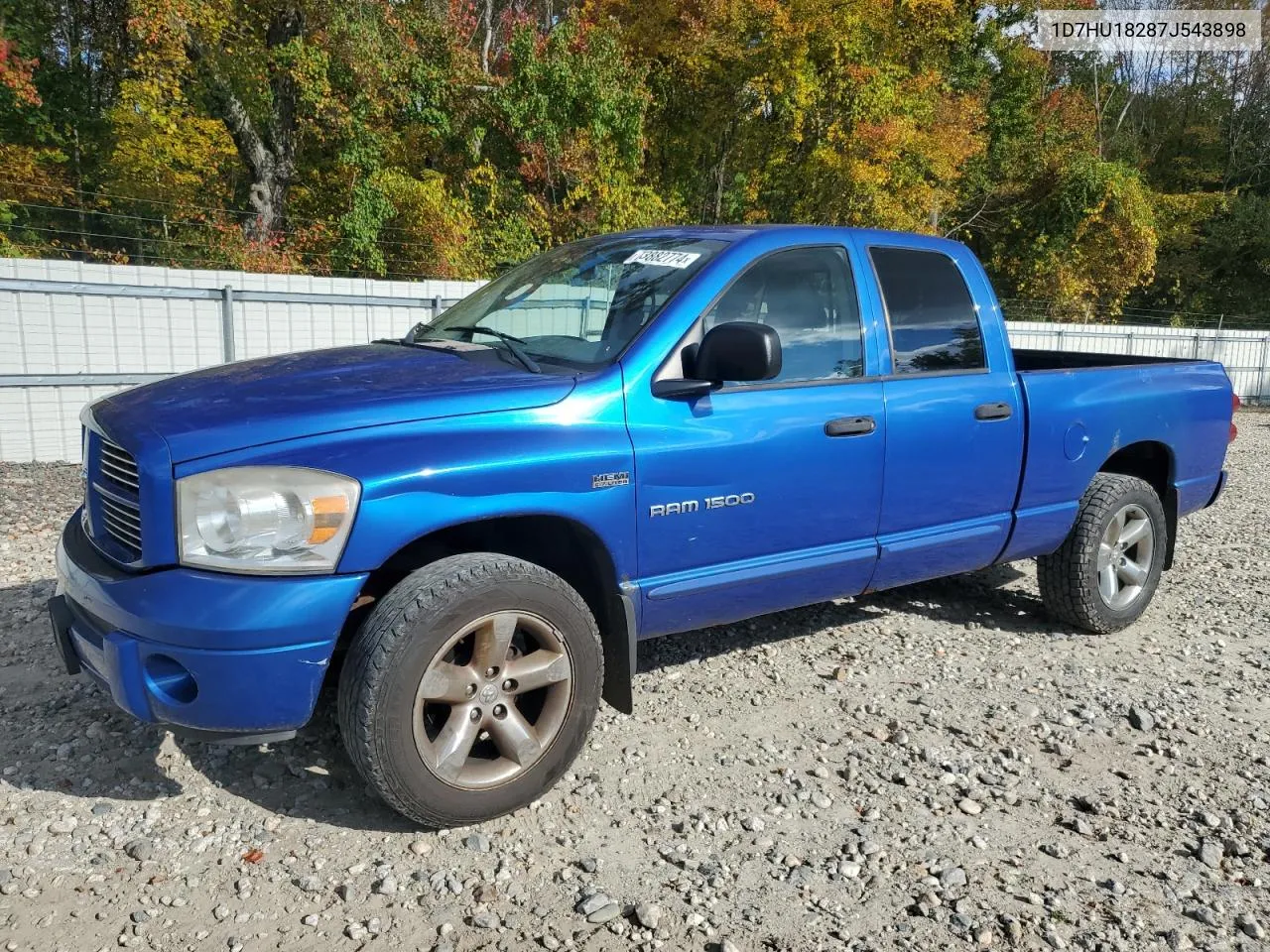 2007 Dodge Ram 1500 St VIN: 1D7HU18287J543898 Lot: 73882774