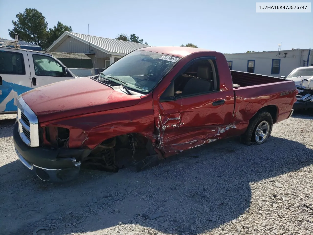 2007 Dodge Ram 1500 St VIN: 1D7HA16K47J576747 Lot: 74314954