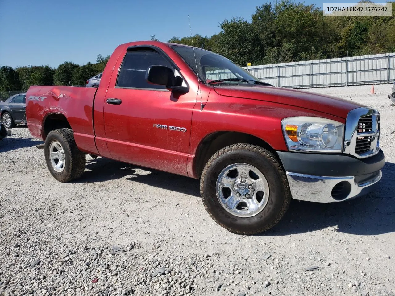 2007 Dodge Ram 1500 St VIN: 1D7HA16K47J576747 Lot: 74314954