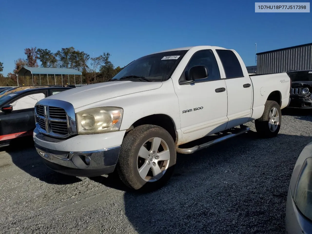 2007 Dodge Ram 1500 St VIN: 1D7HU18P77J517398 Lot: 75881114