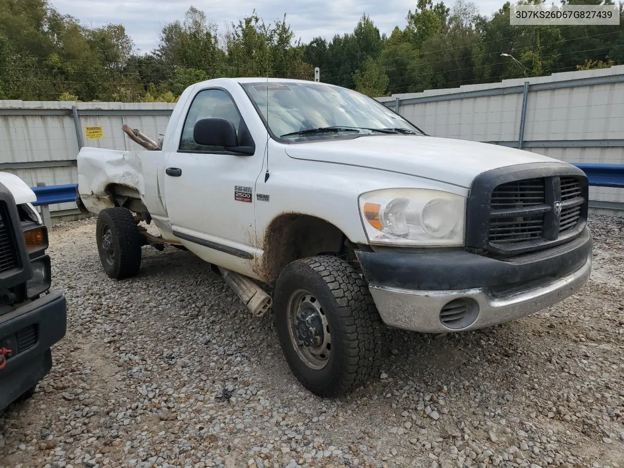 2007 Dodge Ram 2500 St VIN: 3D7KS26D67G827439 Lot: 75892414