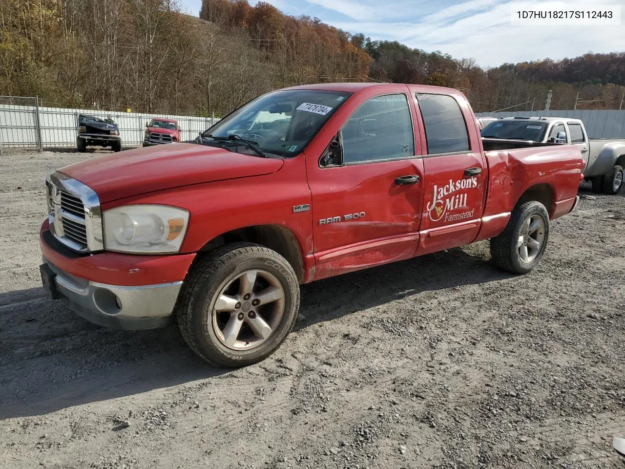 2007 Dodge Ram 1500 St VIN: 1D7HU18217S112443 Lot: 77478704