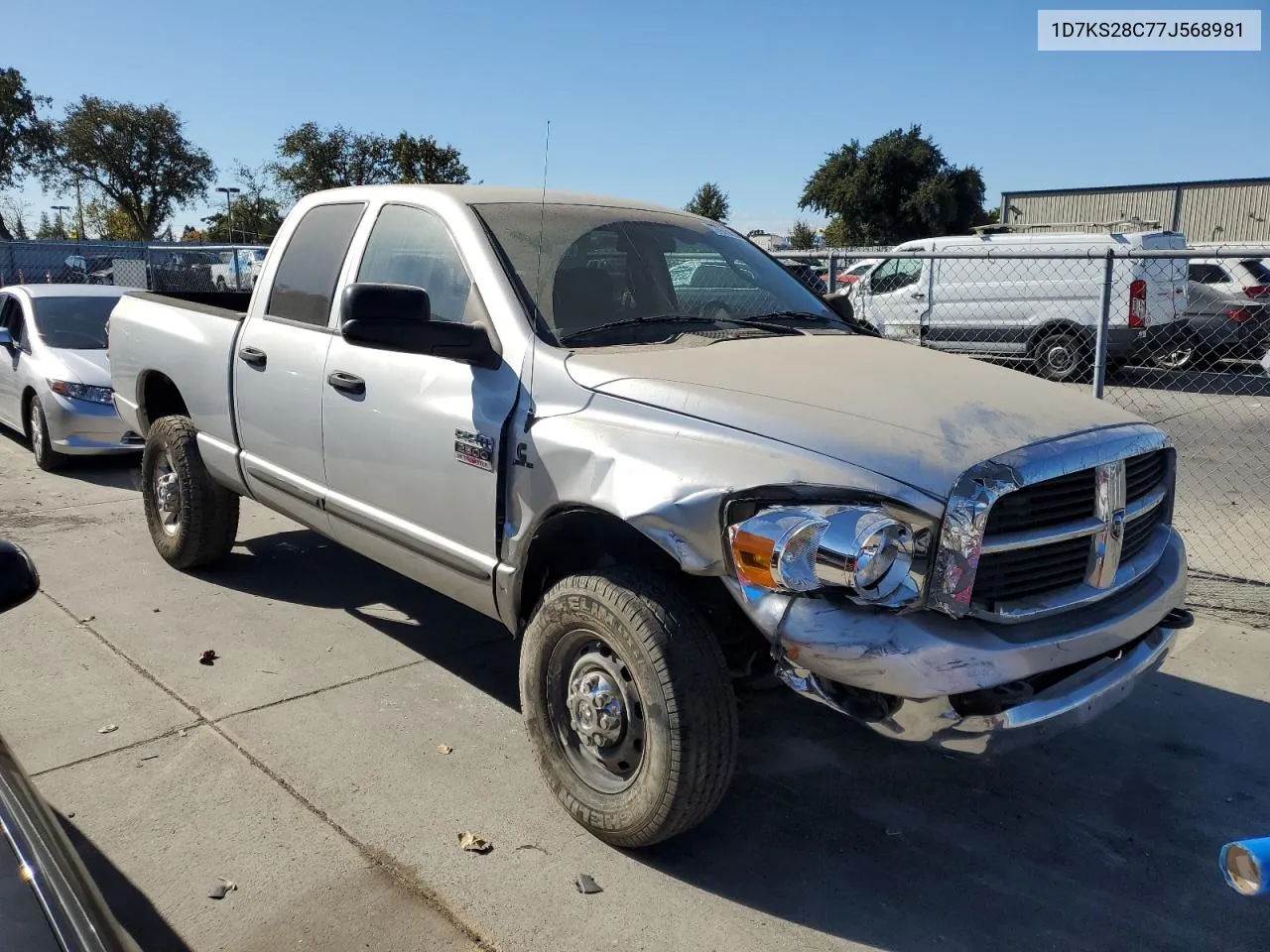 2007 Dodge Ram 2500 St VIN: 1D7KS28C77J568981 Lot: 77975694