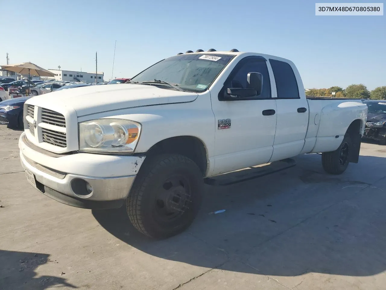 2007 Dodge Ram 3500 St VIN: 3D7MX48D67G805380 Lot: 79072934