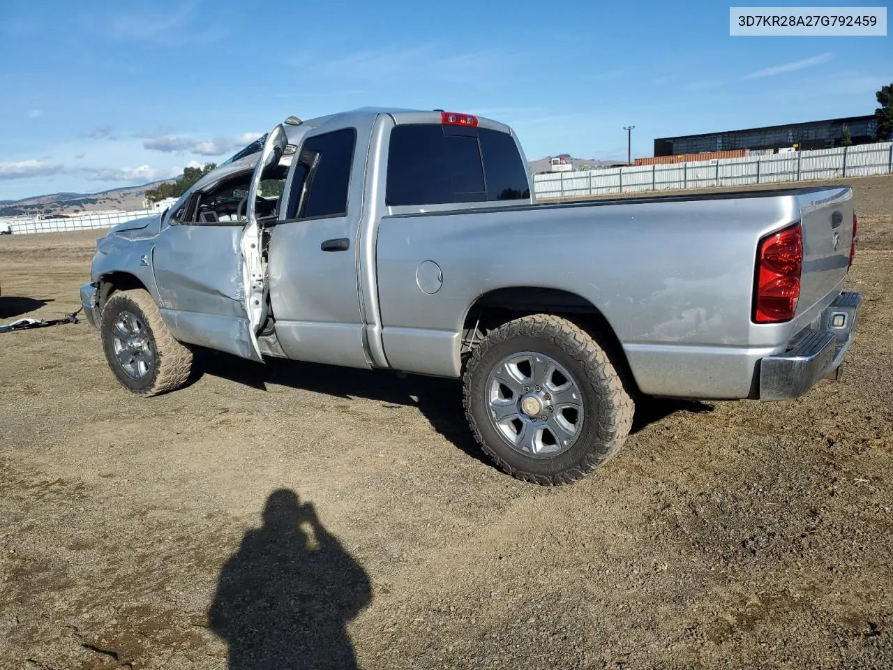 2007 Dodge Ram 2500 St VIN: 3D7KR28A27G792459 Lot: 80078954