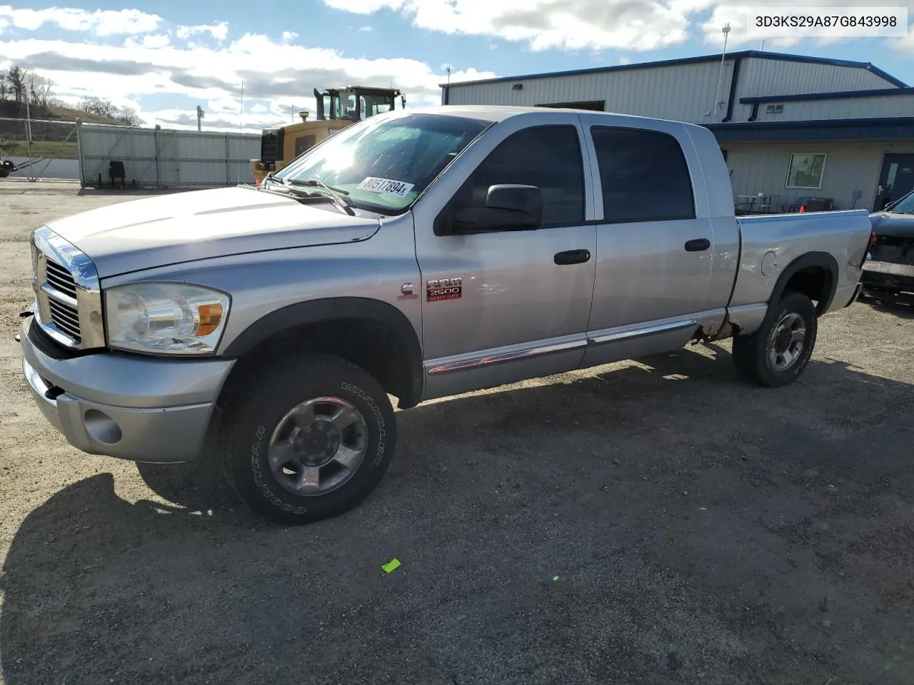 2007 Dodge Ram 2500 VIN: 3D3KS29A87G843998 Lot: 80517894